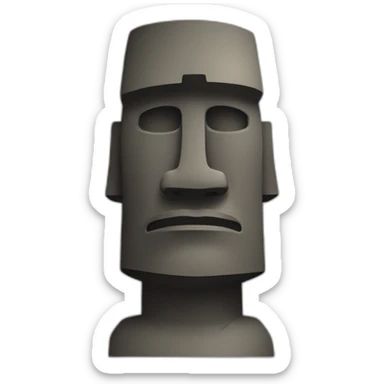 European moai mogging sticker