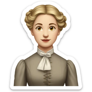 19th century young white woman sticker