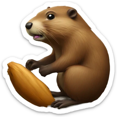 Beaver with a carcajou sticker