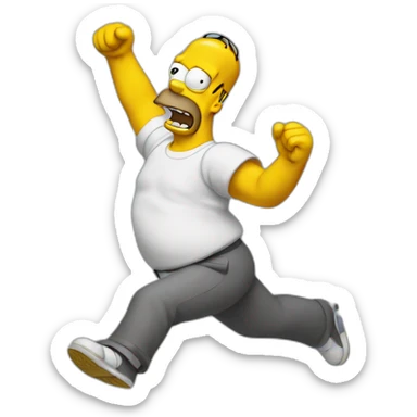 Homer if he do a back flip sticker