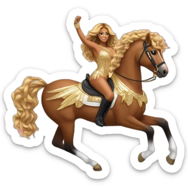 Beyonce renaissance disco horse sticker
