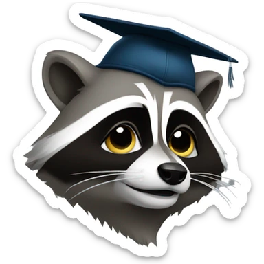 Academic Racoon sticker