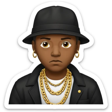 A gangster black cool rapper  sticker