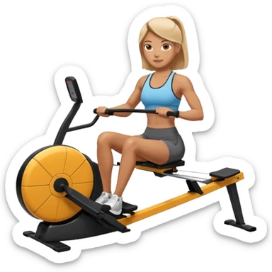 female on air rower sticker