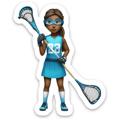Girl lacrosse player sticker