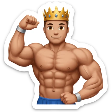 muscle arm emoji body builder king emoji  sticker