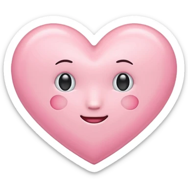 pastel pink heart iPhone emoji style sticker