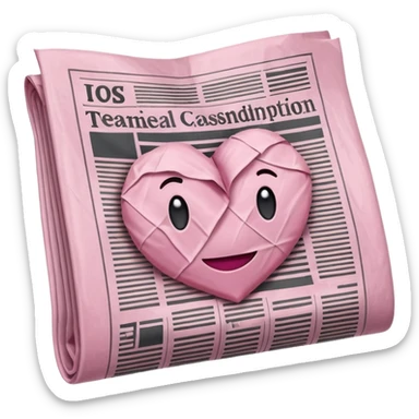 pink newspaper sticker