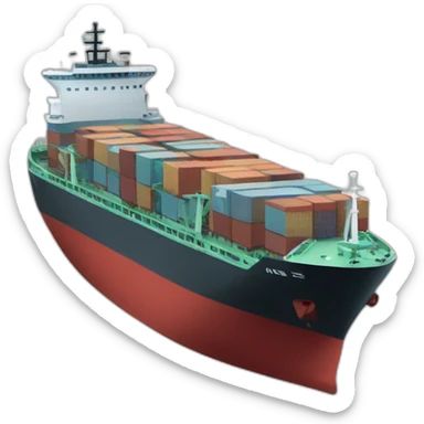 A ship shipping ships sticker