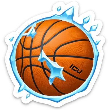 Frozen basketball  sticker