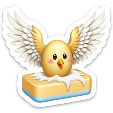 Un savon avec des grandes ailes sticker