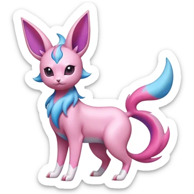 Espeon-Sylveon-Fakémon-hybrid-creature (full body)  sticker