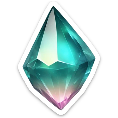 Shiny sparkly glass crystal gem shard sticker