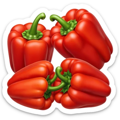 red bell peppers sticker