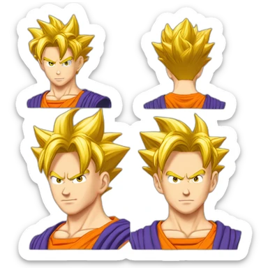 Cooler di dragonball con i capelli rossi sticker