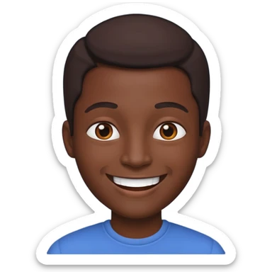 really dark black person sticker