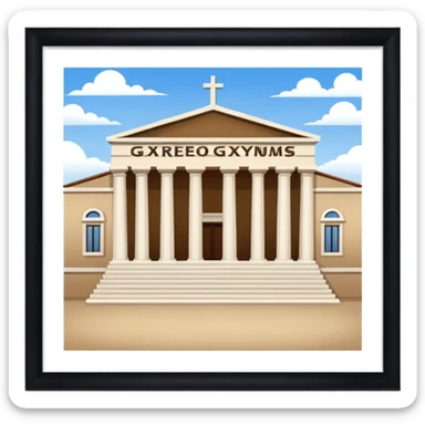 greek gymnasium sticker