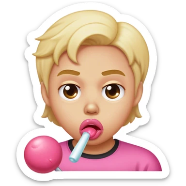 Annoyed  emoji ￼ with bubblegum sticker