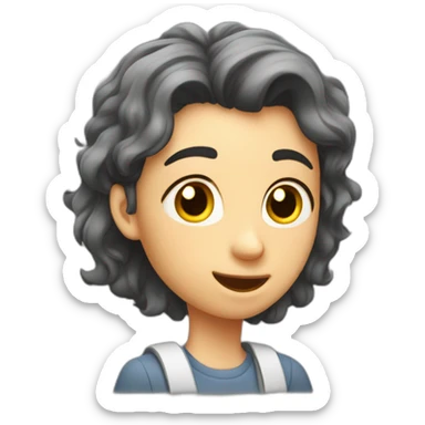 Adolescente después de un examen sticker