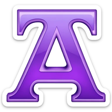 purple capital letter alphabet sticker