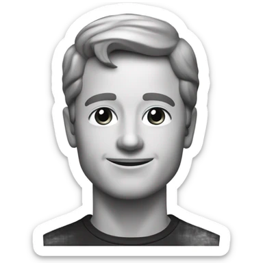 smylie in black and white der unterscheidliche gefühle darstellt sticker