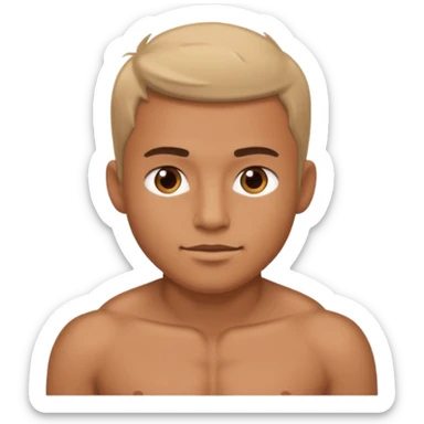 A shirtless man sticker