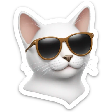 Cat with sunglasses sticker