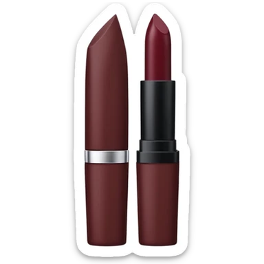 Burgundy brown lipstick  sticker