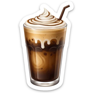 Cold coffee with foam  sticker
