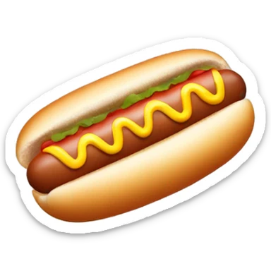 Hot dog between a soaking wet bun  sticker