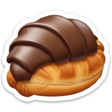 croissant with chocolate  sticker