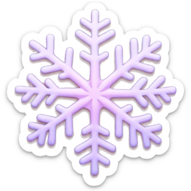 pastel pink snowflake  sticker