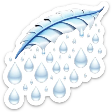 Multiple White liquid droplet with tail flying to the left sticker