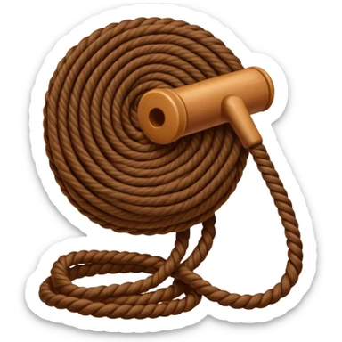 brown yarn on a bobbin sticker