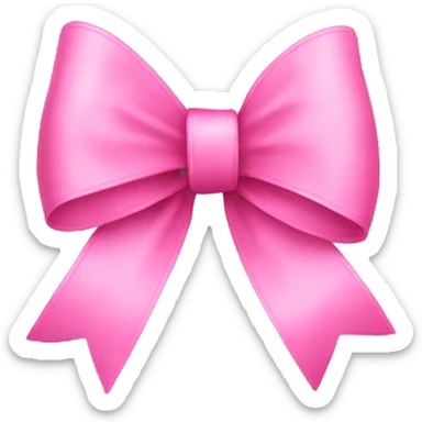 Pink ribbon bow sticker