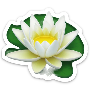 White Water lily sticker