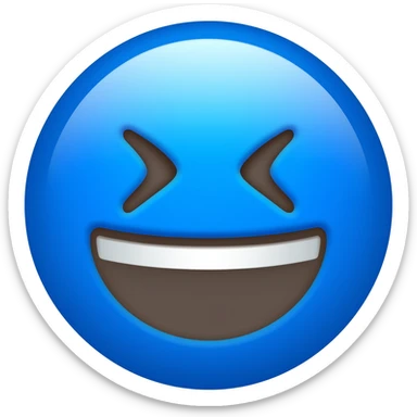 Emojis qui rigole mais il est blue sticker