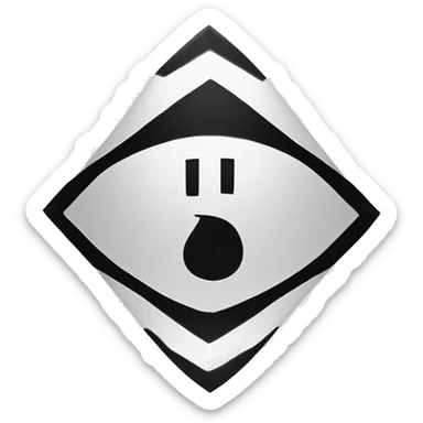 the number 28 in black font in the center of a white rhombus with black borders sticker