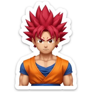 Goku super sayian god sticker