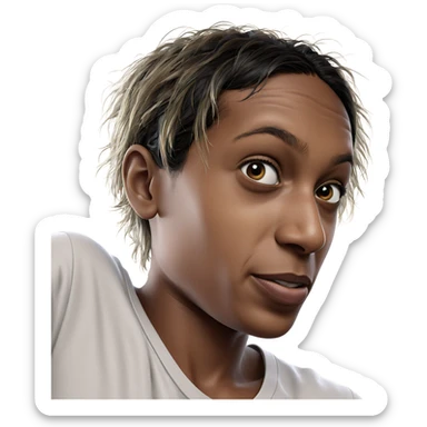 realistic portrait of a boy sticker