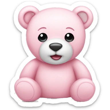 Light pink teddy bear sticker