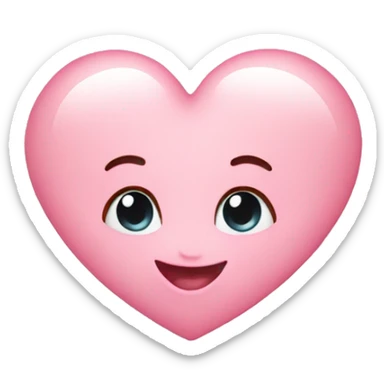 Baby pink heart sticker