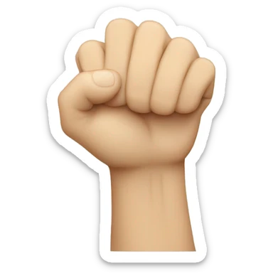 closed fist palm inward sticker