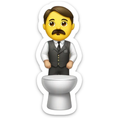 Hitler au toilette sticker