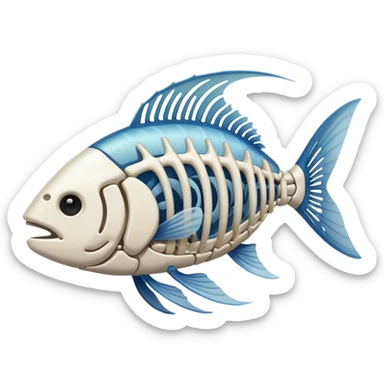 Fish t bones sticker