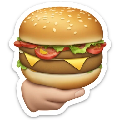 A knuckle sandwich between two buns sticker