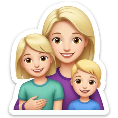 Gay girl with kids sticker