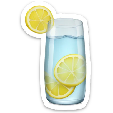 glass lemon water sticker