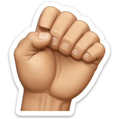 👊🏼 emoji rotated 90 degrees counterclockwise sticker