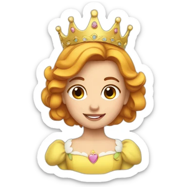 Princesse daisy with à crown sticker